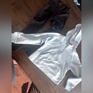 Black Lululemon leggings with FREE heavy blue hoodie